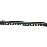 Canare 161U-FJR Bulkhead F Connector 16 Point 1RU Patch Bay