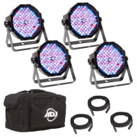 ADJ  Mega Flat Pak Plus -LED Par Pack With 4x Mega Par Lights