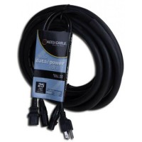 American DJ Accu-Cable SKAC25 Audio Data XLR/IEC Power Cable - 16AWG - 25 Foot