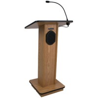 AmpliVox S355-OK Elite Lectern - Wired Sound - Oak