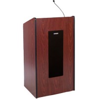 AmpliVox S450-WT Presidential Plus Lectern - Wired Sound - Walnut