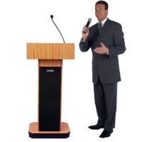 Amplivox S505MH Executive Sound Column Lectern - Mahogany