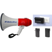 AmpliVox SB602R Mity-Meg 25Watt Megaphone Rechargeable Lithiumon Battery Bundle