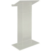 AmpliVox SN307510 Traditional RTA Frosted Acrylic Lectern