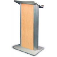 Amplivox SN3110 Hardrock Maple Contemporary Lectern with Flat Front Design
