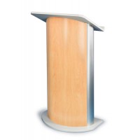 Amplivox SN3130 Hardrock Maple Contemporary Lectern Curved Front Design