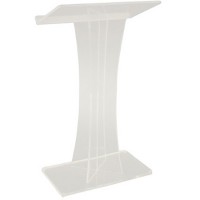 AmpliVox SN352010 X Frosted Acrylic Floor Lectern