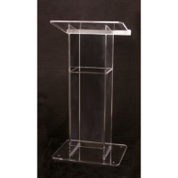 Amplivox SN354000 Clear H Style Acrylic Lectern No Sound