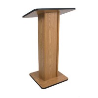 Amplivox W355 Elite Solid Hard Wood Lectern Stand Without Sound-Walnut