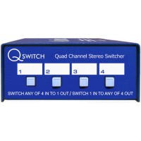 ARX QS-1 Quad Channel 4x1 or 1x4 Stereo Audio Switcher Q-Switch
