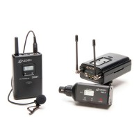 Azden 330LX Lavalier Mic & XLR Plug-In Camera Mount Dual Wireless Mic System