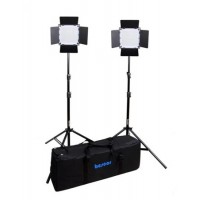 Bescor FP-576K Bi-Color Wirelessly Controlled LED Studio 2-Light Kit