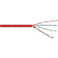 Belden 2412 23 AWG Enhanced Catagory 6 Nonbonded-Pair Cable (1000 ft) Red