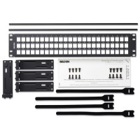 Belden AX103116 KeyConnect Modular Blank Keyston Patch Panel-72-Port x 2RU-Black