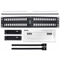 Belden AX104601 KeyConnect Angled Modular Keystone Panel-48 Port x 2RU-Black