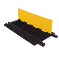 Checkers YJ5-125-ADA-Y/B 5 Channel ADA Cable Protector-Yellow Lid with Blk Base