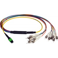 Camplex CMX-MTPSMST-003 MTP APC 12 ST UPC External Yellow Single Mode Cable-3ft