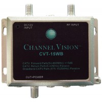 Channel Vision CVT-15WB 15dB RF Amplifier for Standard and Wide