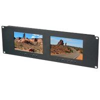 Delvcam Dual 7 Inch 3RU VGA & DVI & Composite LCD Video Monitor