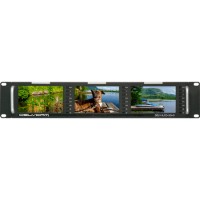 Delvcam DELV-3LCD-3GHD 5-Inch Triple Rackmount 3G-SDI HDMI Video Monitor
