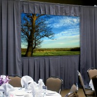 Da-Lite 36547P Ultra Velour Drapery Fast-Fold Deluxe Projection Screens 9x12ft