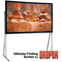 Draper 241016 220 Inch Ultimate Folding Screen with Standard Legs- Matt White