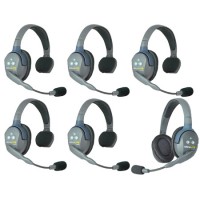 Eartec HUB651 UltraLITE&HUB 6Person Intercom Sys with 5 Single/1 Double Headsets