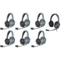 Eartec HUB7DMXD UltraLITE HUB 7 Person Intercom System with 6 Double Headsets 4G