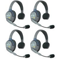 Eartec UL4S UltraLITE 4 Person Intercom System with 4 Single Headsets