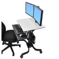 Ergotron 24-214-085 WorkFit-C Dual Sit-Stand Workstation