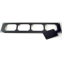 ETS PA207 2u 19in Rack Mount Panel w 3 Blank Plates - Holds up to 4 InstaSnakes