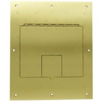 FSR FL-500P-BRS Floor Pocket Cover - Flat - Brass