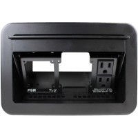 FSR T3U-2R-BLK Table Box AC Duplex Black Cover and Trim Ring