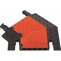 Guard Dog 45 Degree Left Turn For 5 Ch Cable Protector - Orange Lid/Black Ramps
