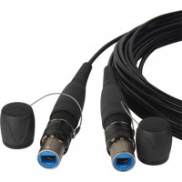 Camplex opticalCON DUO to DUO Singlemode Fiber Optic Tactical Cable - 100 Ft