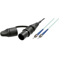 Camplex opticalCON LITE DUO to Dual ST Fiber Optic Tactical Patch Cable-1ft