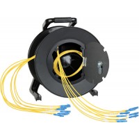 Camplex 8-Channel LC Single Mode Fiber Optic Tactical Snake on Reel 250 Ft