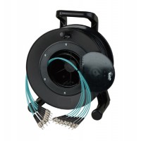 Camplex 8-Channel ST Multi Mode OM3 Fiber Optic Tactical Reel - 250 Foot