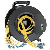 Camplex 12-Channel ST Single Mode Fiber Optic Tactical Snake on Reel 250 Ft