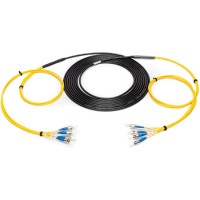 Camplex 4-Channel ST-Single Mode Tactical Fiber Optical Snake- 25 Foot