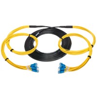 Camplex 12-Channel LC-Single Mode Tactical Fiber Optical Snake- 250 Foot