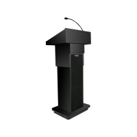 EXECUTIVE ADJ COLUMN LECTERN - SOUND -BK  