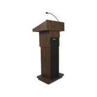 EXECUTIVE ADJ COLUMN LECTERN - SOUND -WT  