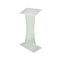 CONTEMPORARY FROSTED ACRYLIC LECTERN  