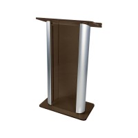 SMOKED CONTEMPORARY ALUMACRYLIC LECTERN  