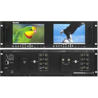 Marshall V-MD702 Dual 7in 3RU High Resolution LCD Rack Mount Monitor w/ Modular