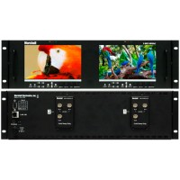 Marshall V-MD72-HDSDIx2 Dual 7 Inch LCD Rack Mount Monitor