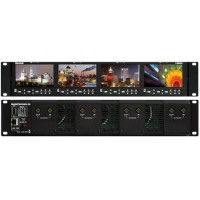 Marshall V-MD434-3GSDI Quad LCD Rack Mount with Modular 3G-SDI Input/Output