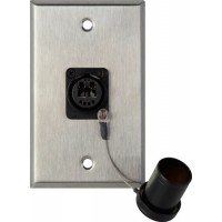 Camplex WPL-1214 1-Gang Stainless Steel Wall Plate w/ 1 OpticalCON DUO Fiber Opt